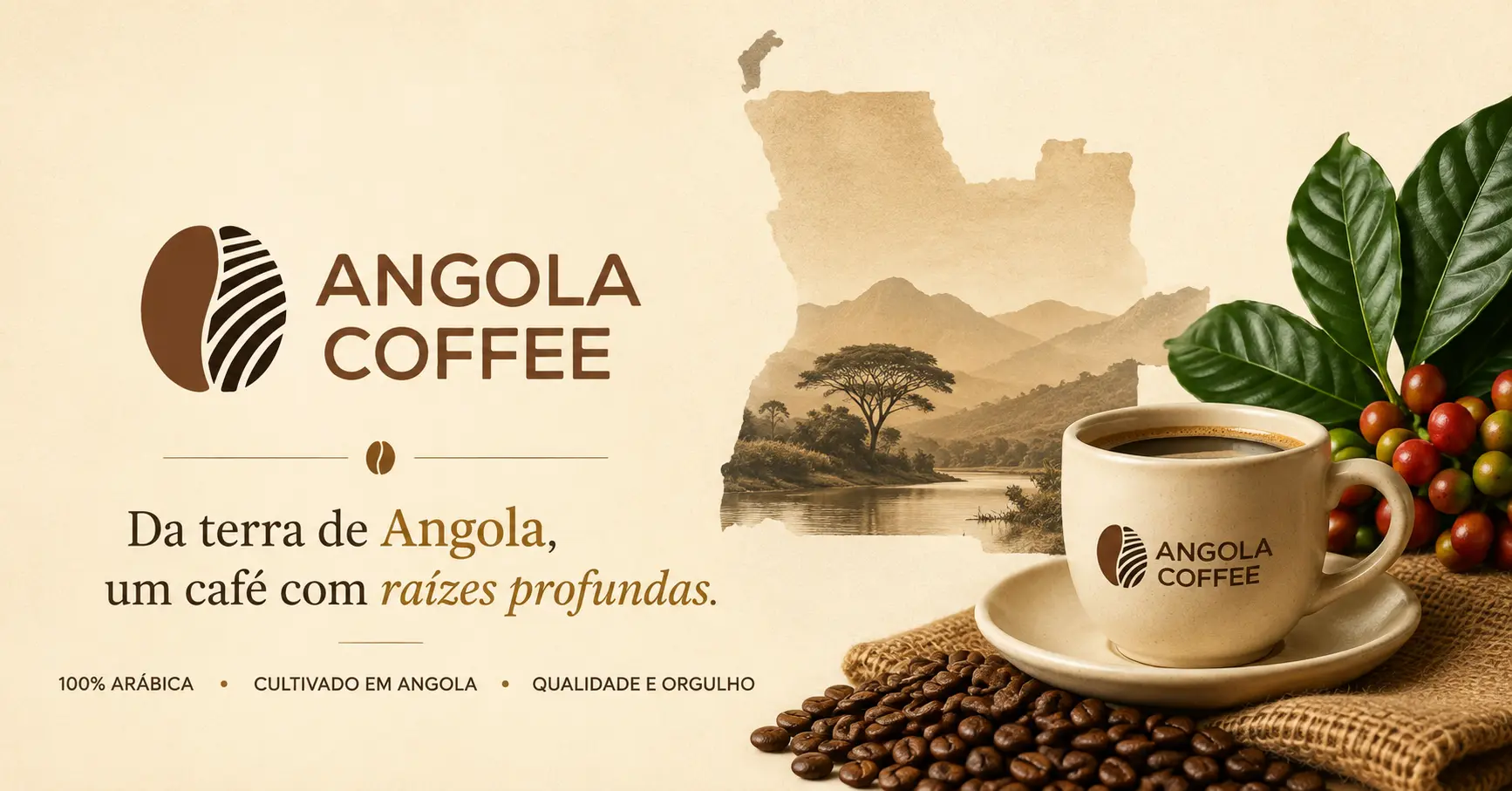 Angola Coffee — da terra de Angola, um café com raízes profundas.